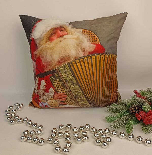 Наволочка новорічна 45х45 Santa