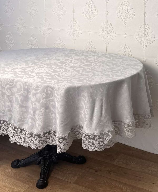 Скатертина Maison Royale 160x220 ovale Sultan Grey
